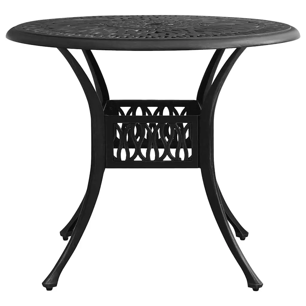 5 Piece Bistro Set Cast Aluminium Outdoor Furniture Table Chairs Black
