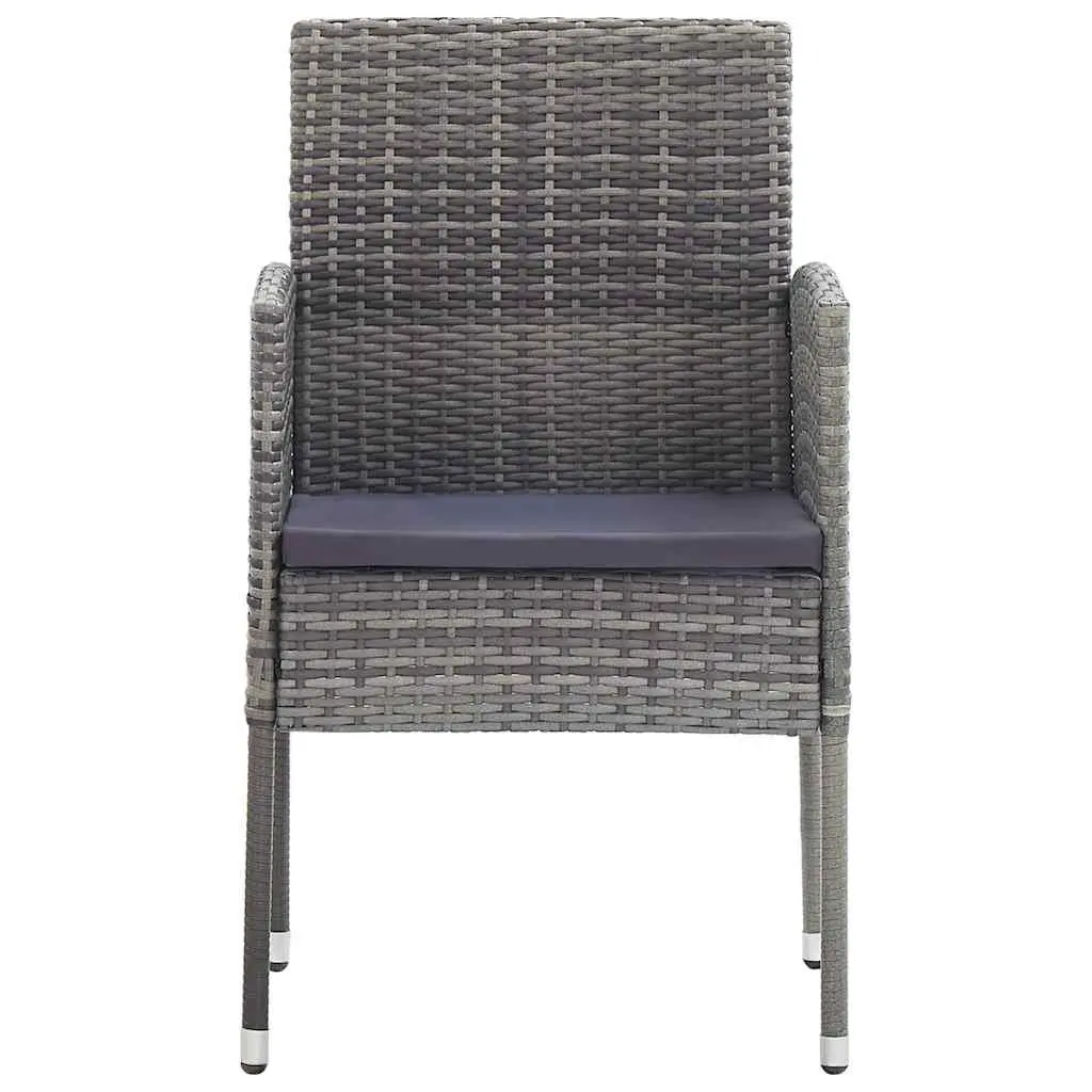 5 Piece Garden Dining Set Anthracite Outdoor Table Chairs Patio Furniture