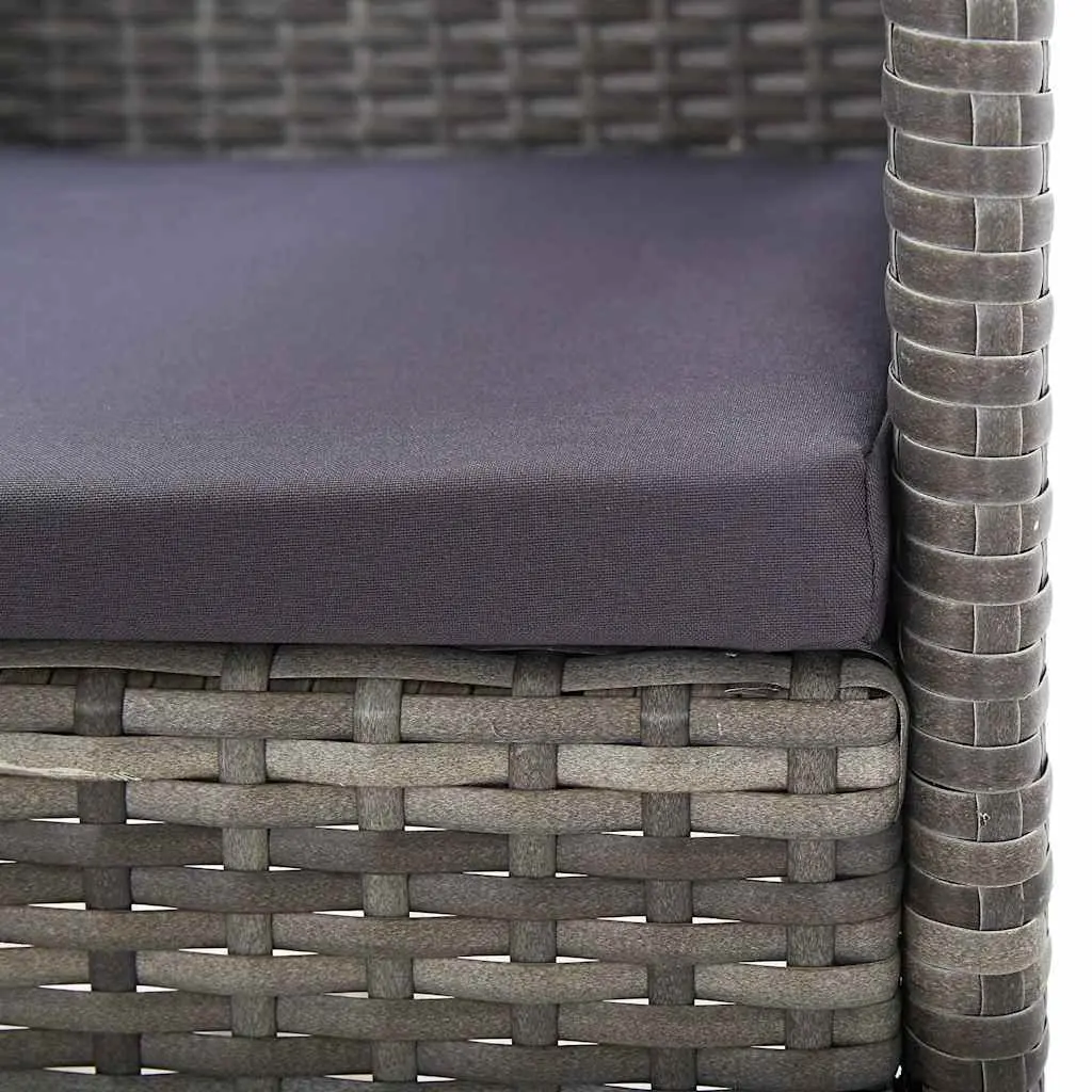 5 Piece Garden Dining Set Anthracite Outdoor Table Chairs Patio Furniture