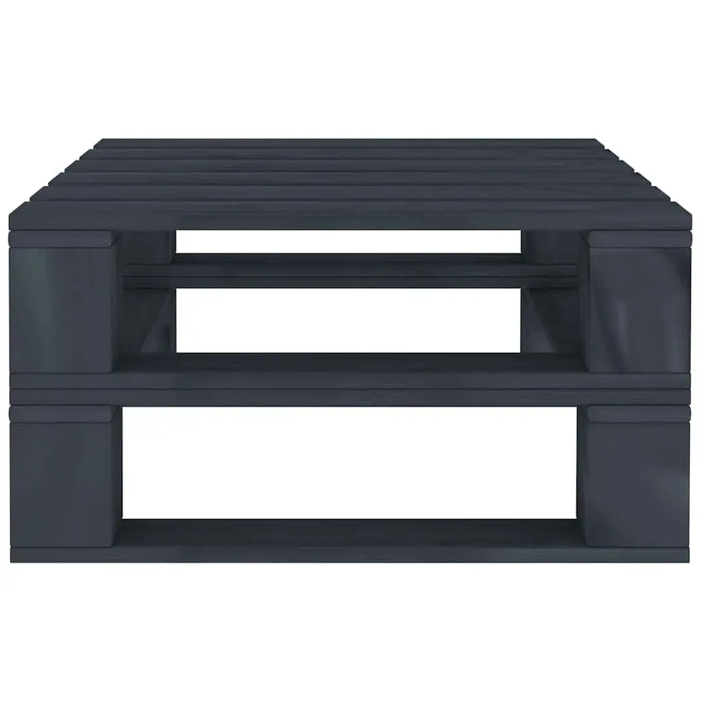 5 Piece Garden Pallet Lounge Set Outdoor Furniture Grey Pinewood