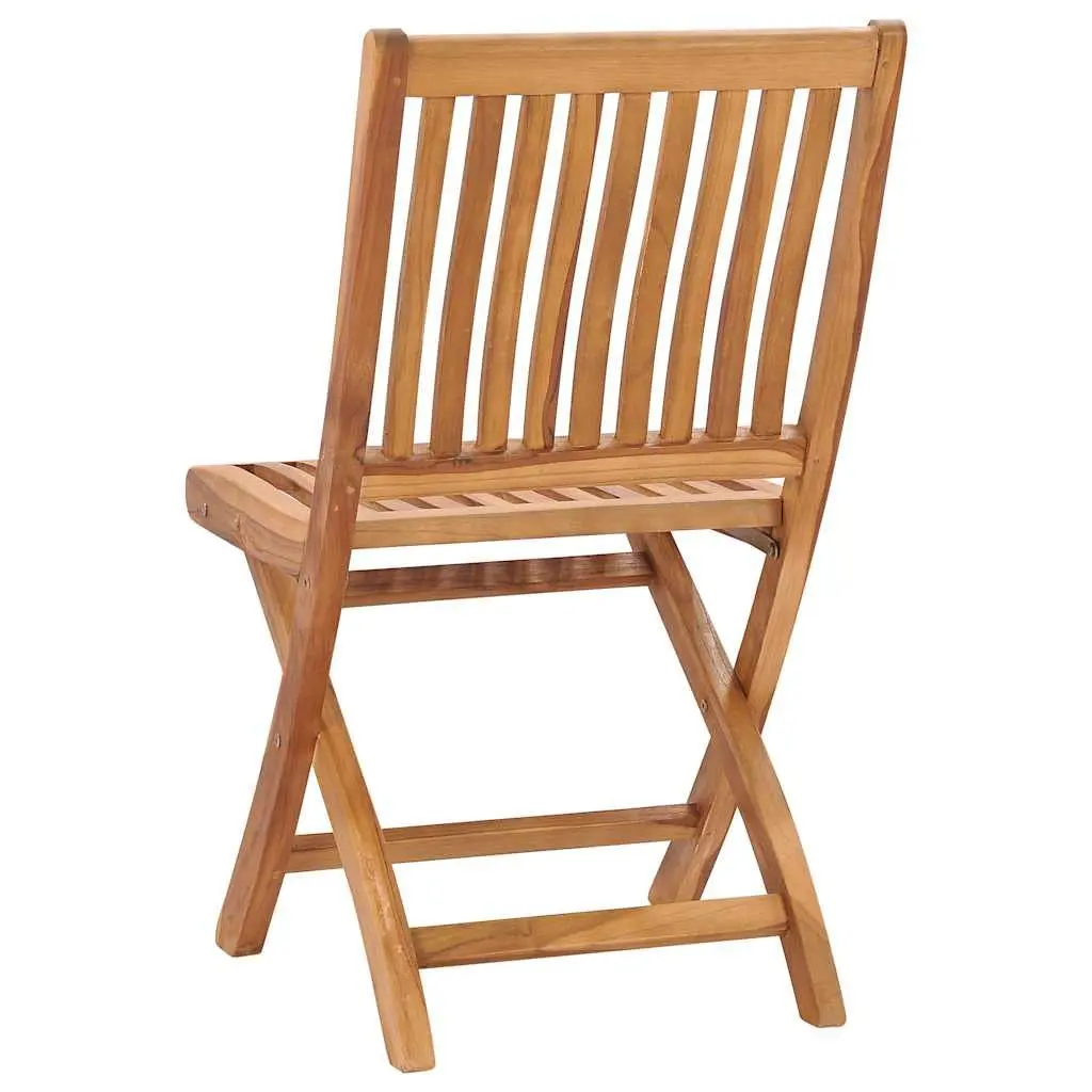 Outdoor Folding Garden Chairs 8 pcs Teak Wood Dining Seating Set