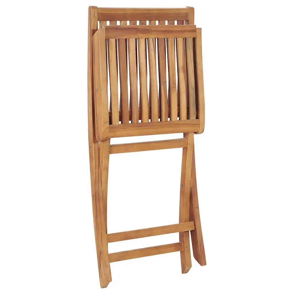 Outdoor Folding Garden Chairs 8 pcs Teak Wood Dining Seating Set