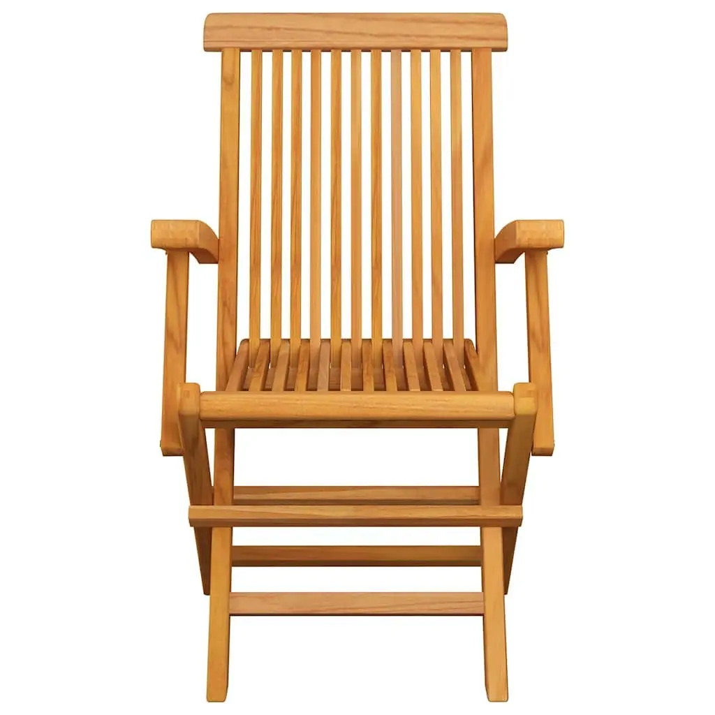 Outdoor Chairs Garden Seating Set 8 Pcs Teak Wood Folding with Cushions