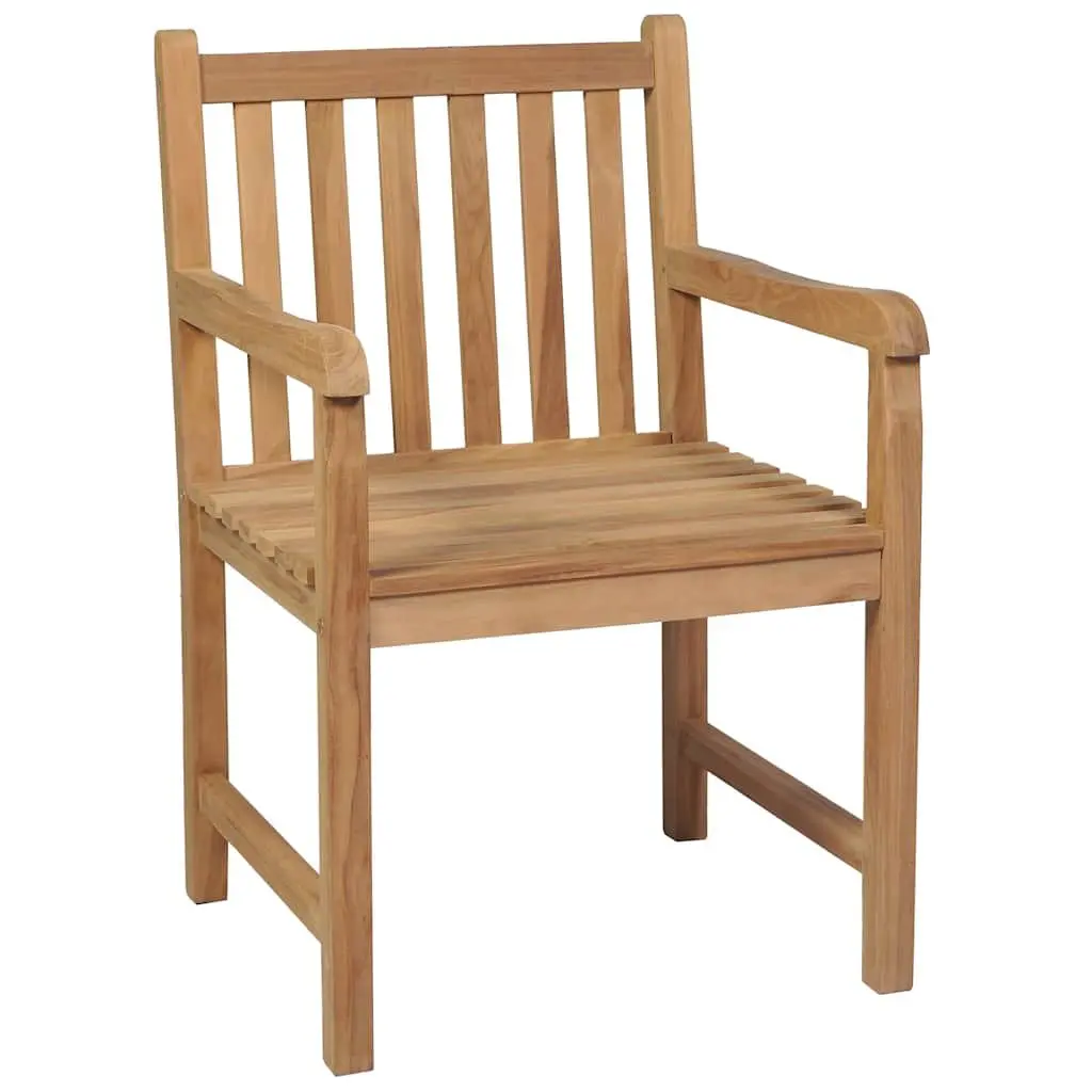 Outdoor Chairs Set 6 pcs with Anthracite Cushions Teak Wood Garden Seating
