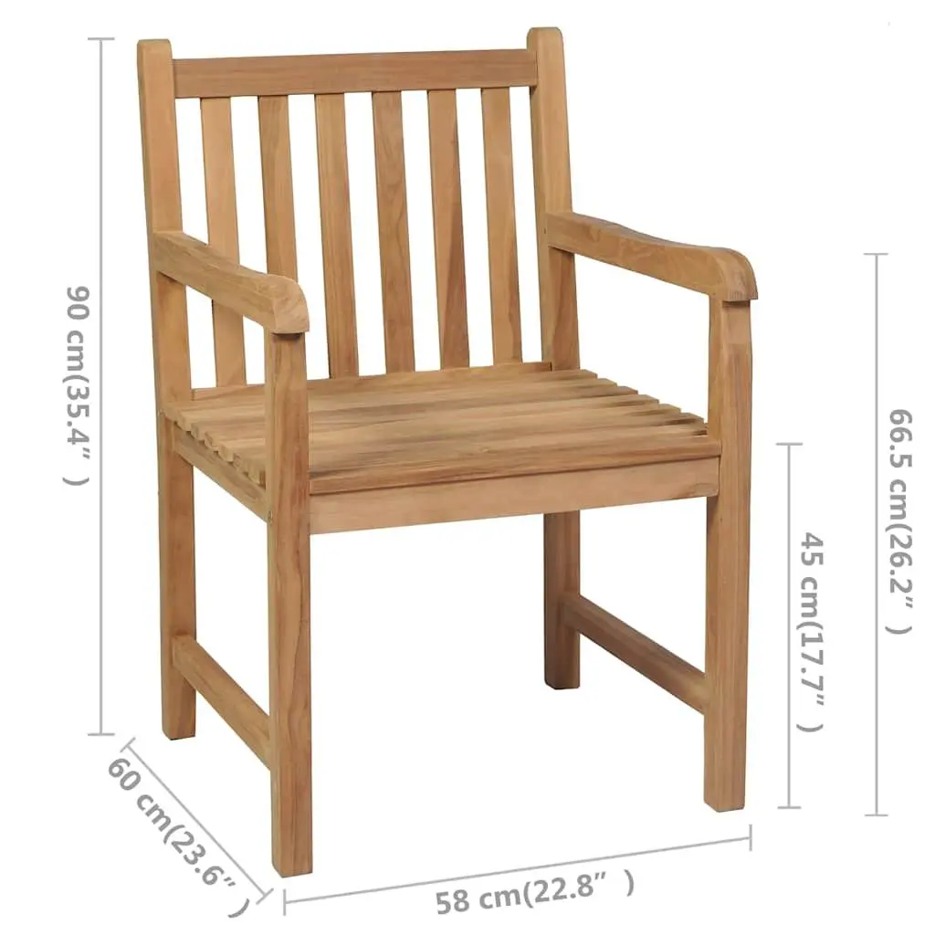 Outdoor Dining Chairs Set 8 Pcs with Grey Cushions Garden Patio Seating Teak