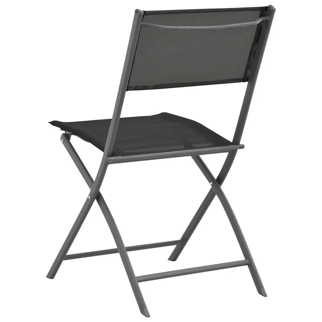 7 Piece Outdoor Dining Set Steel Frame Textilene Fabric Chairs Anthracite Garden Patio Furniture
