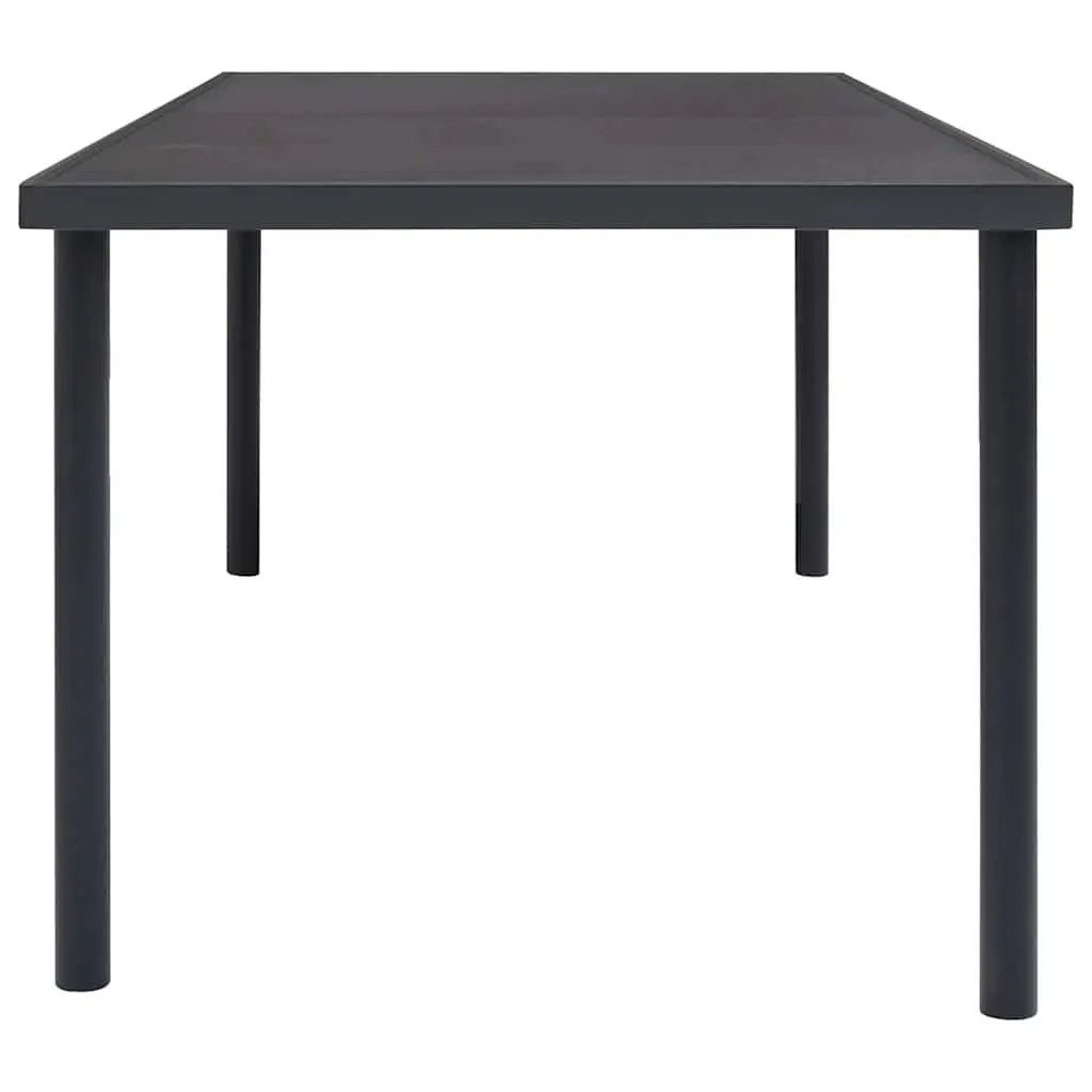 7 Piece Outdoor Dining Set Steel Frame Textilene Fabric Chairs Anthracite Garden Patio Furniture