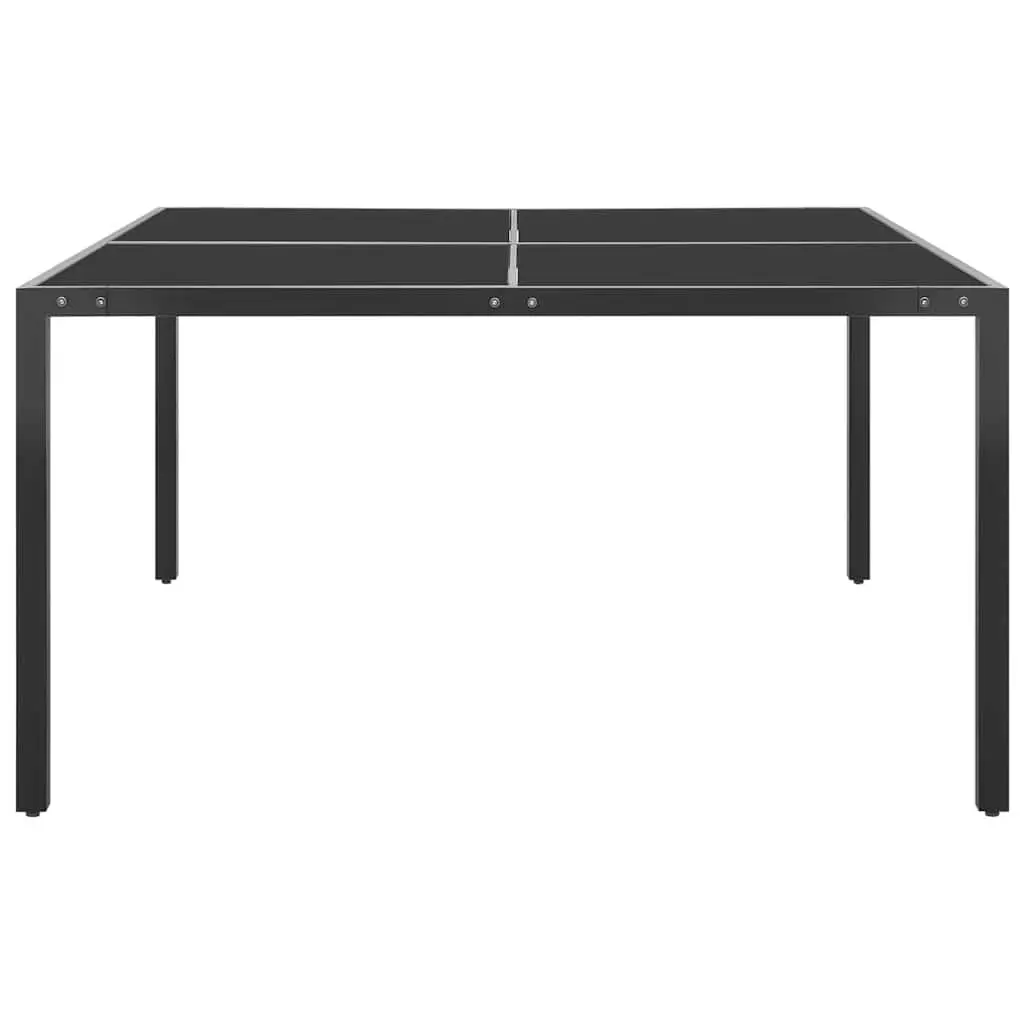 Outdoor Dining Set 9 Piece Steel Frame Table Chairs Stackable Garden Furniture