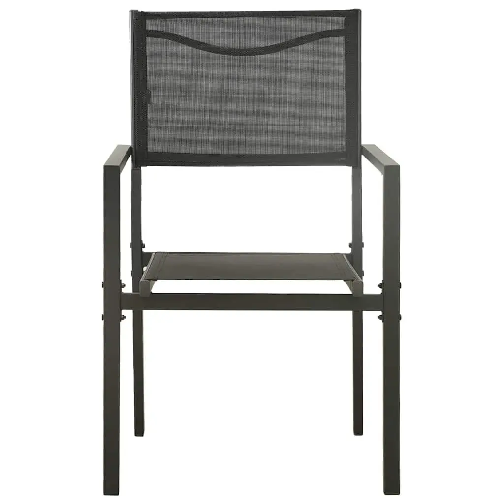 Outdoor Dining Set 7 Piece Steel Frame Anthracite Garden Furniture