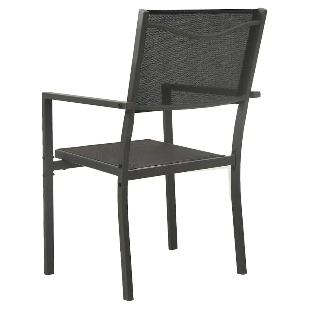 Outdoor Dining Set 7 Piece Steel Frame Anthracite Garden Furniture