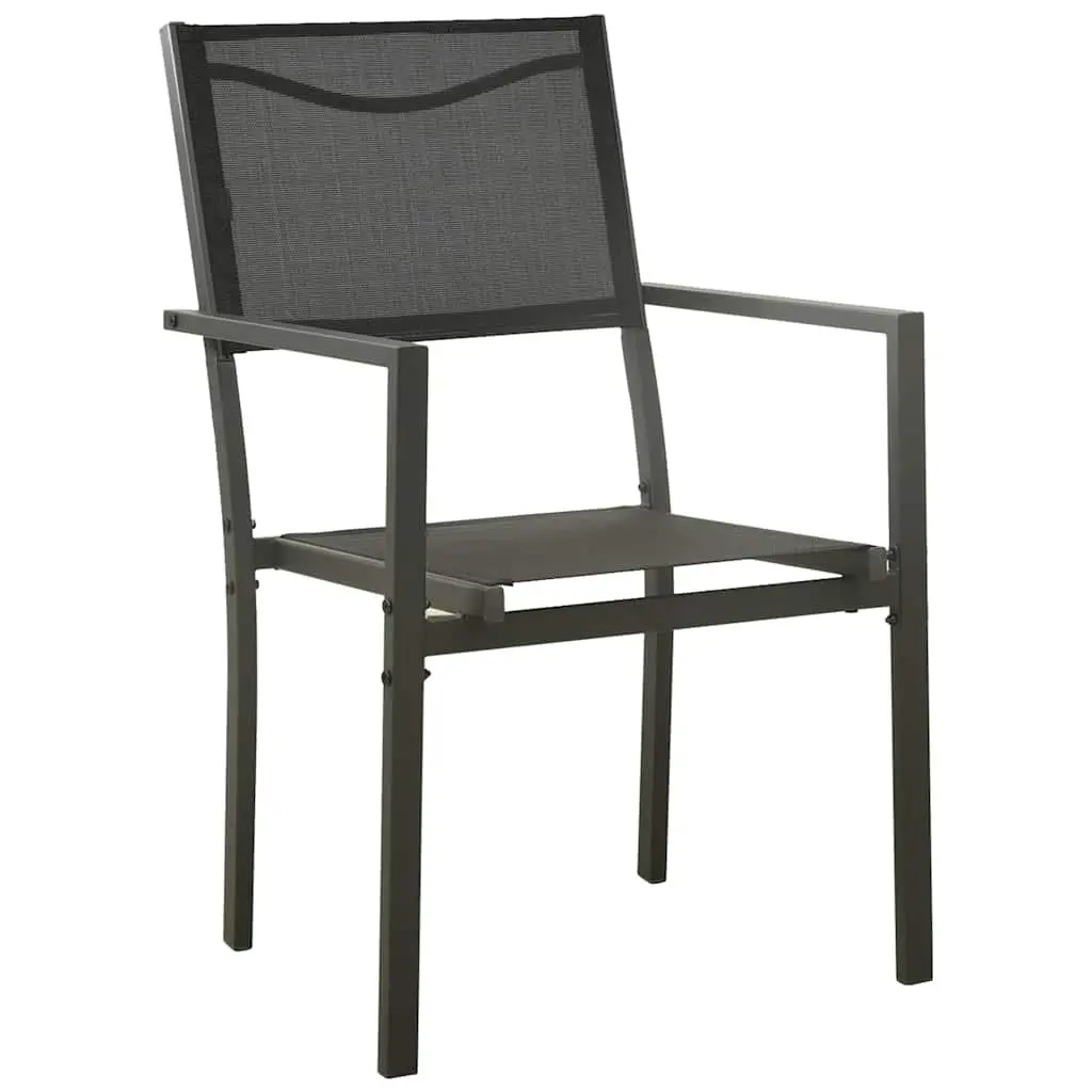 Outdoor Dining Set 5 Piece Steel Frame Table Chairs Garden Patio Furniture