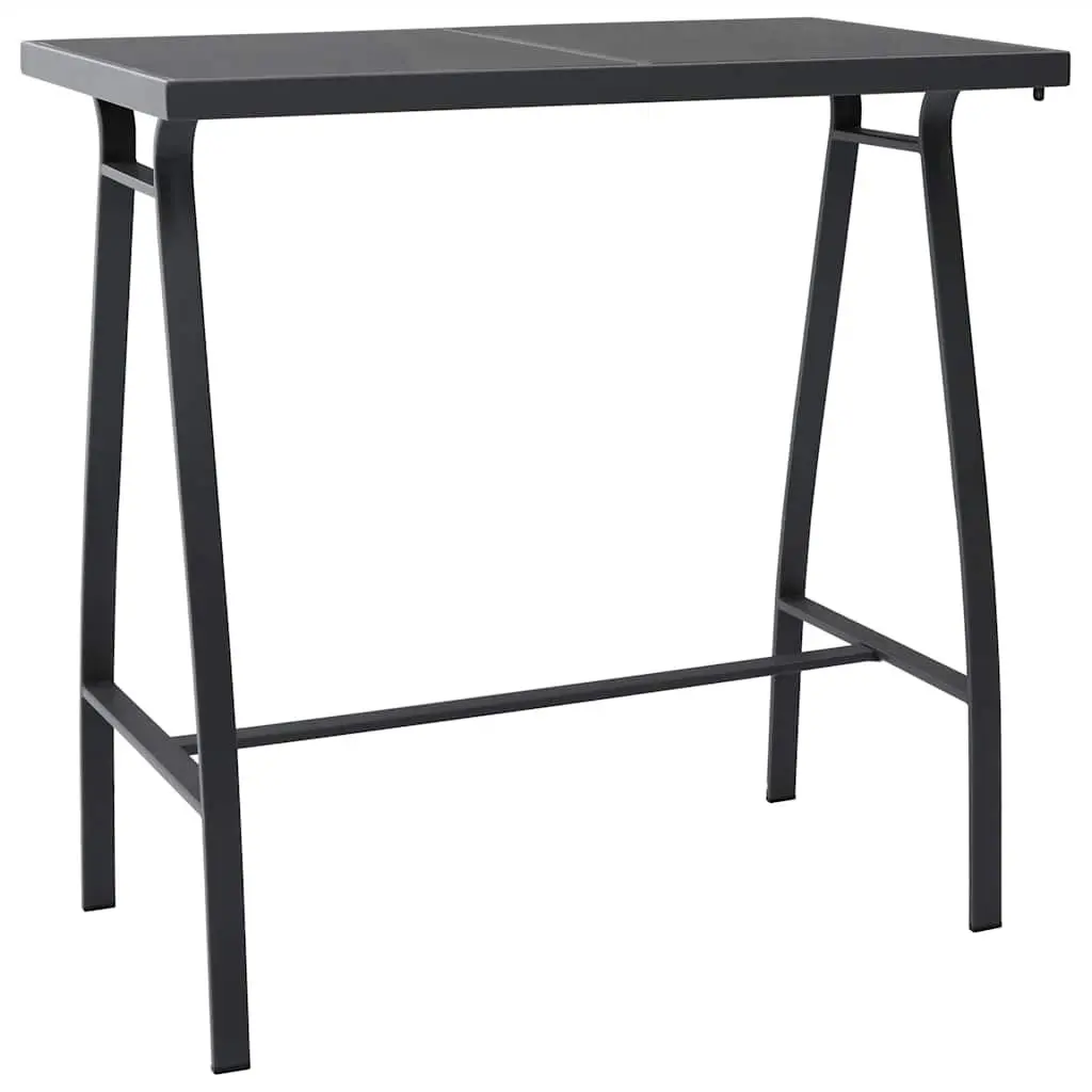 Garden Bar Set 5 Piece Outdoor Furniture Dining Chairs Table Patio Black