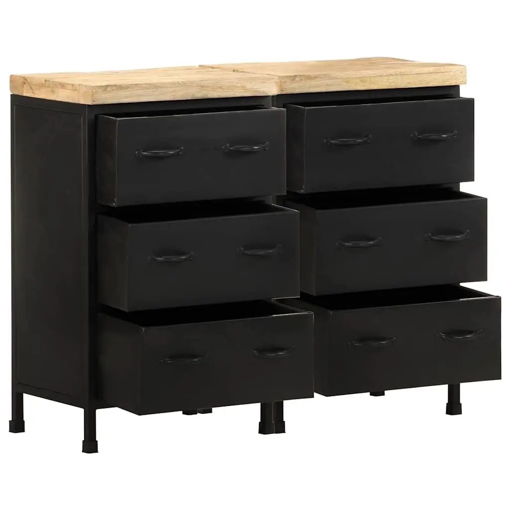 Sideboard with 6 Drawers Brown Storage Cabinet Living Room Furniture