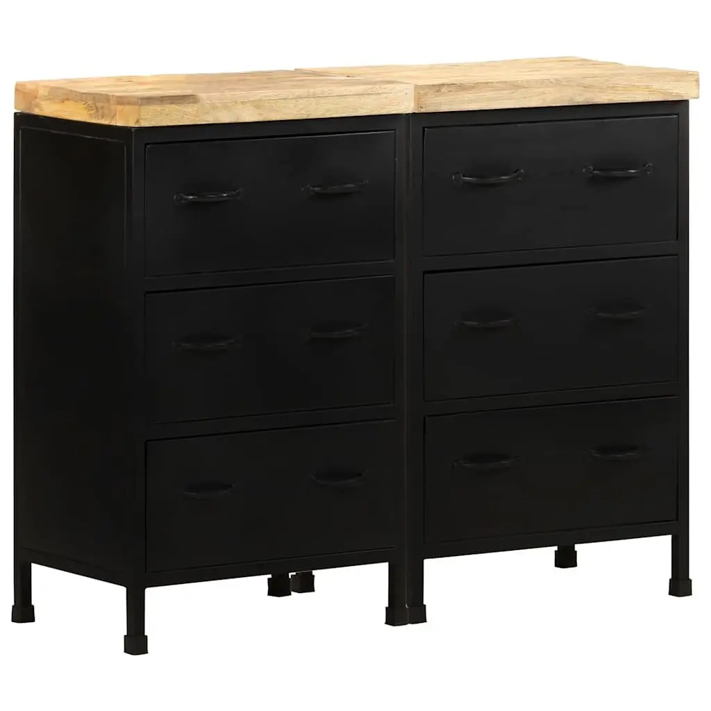 Sideboard with 6 Drawers Brown Storage Cabinet Living Room Furniture