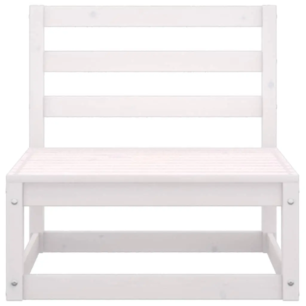 4 Piece Garden Lounge Set White Outdoor Furniture Solid Pinewood Patio Sofa