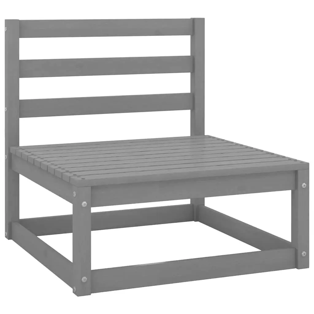 6 Piece Garden Lounge Set Grey Outdoor Furniture Modular Sofa Patio Lounge