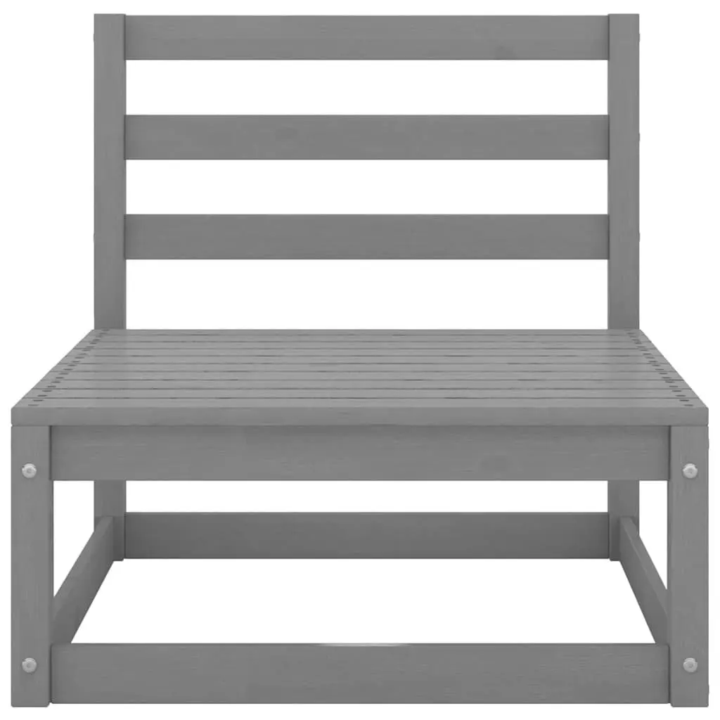 6 Piece Garden Lounge Set Grey Outdoor Furniture Modular Sofa Patio Lounge