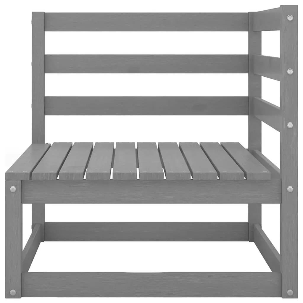 6 Piece Garden Lounge Set Grey Outdoor Furniture Modular Sofa Patio Lounge