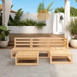 5 Piece Garden Lounge Set Outdoor Furniture Patio Seating Modular Configuration