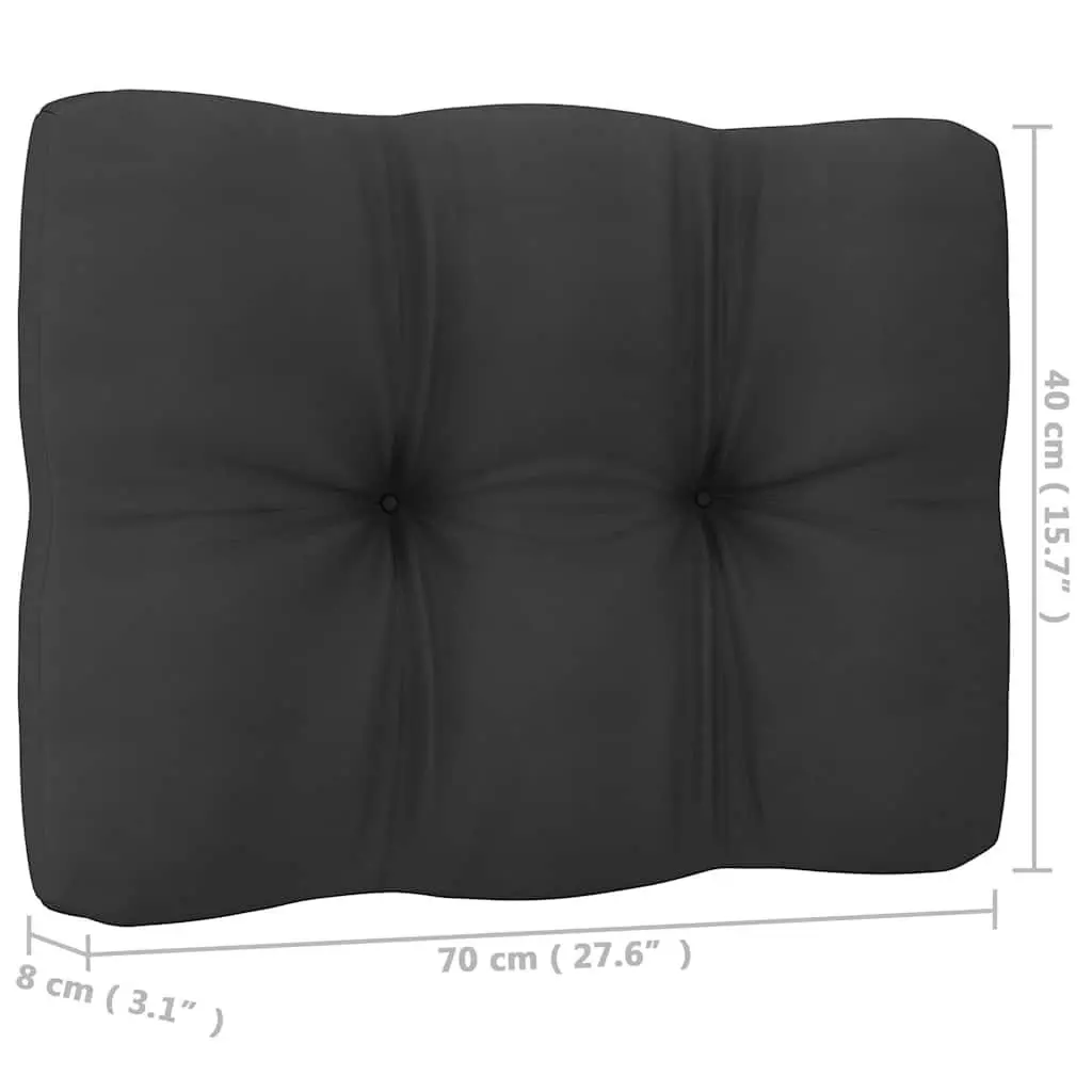 7 Piece Garden Lounge Set Outdoor Furniture Sofa Seating with Cushions Black
