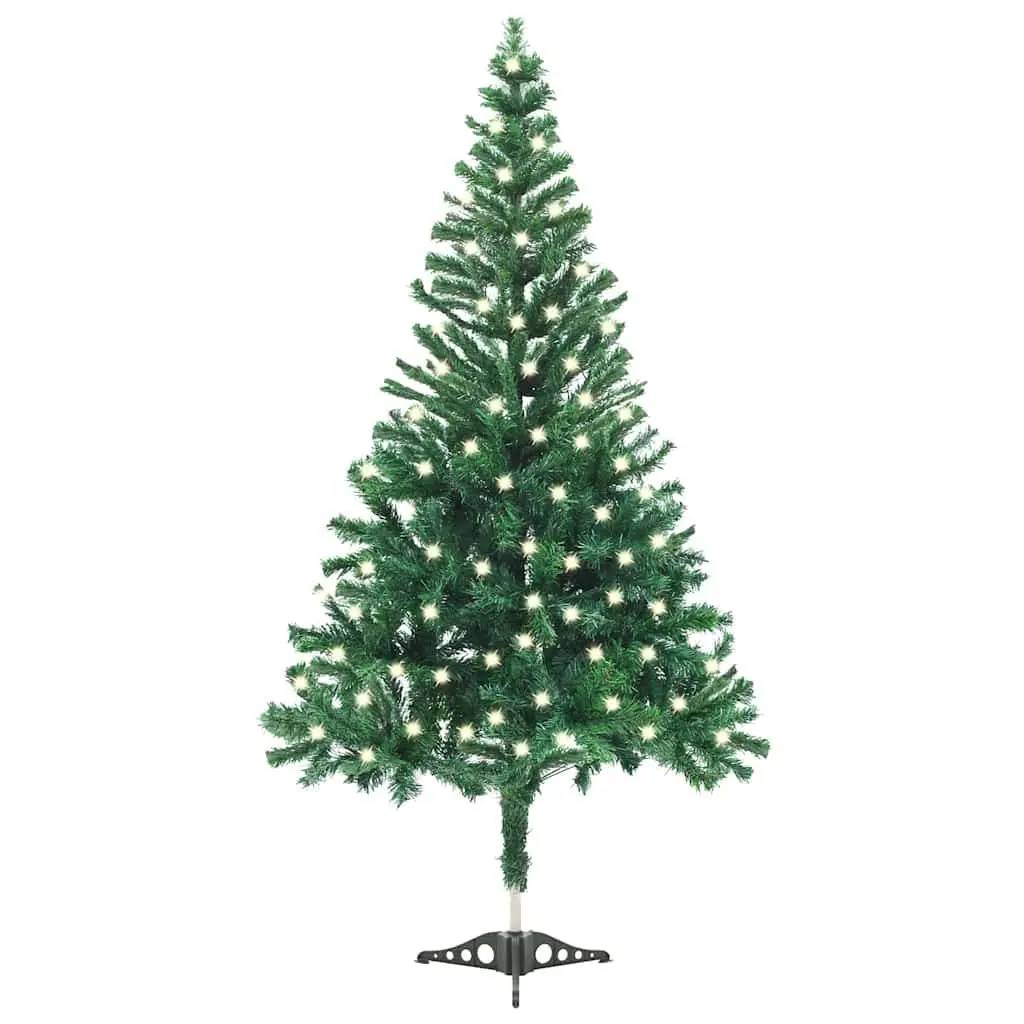 Artificial Christmas Tree Pre-lit 120cm Green 230 Branches Holiday Decoration