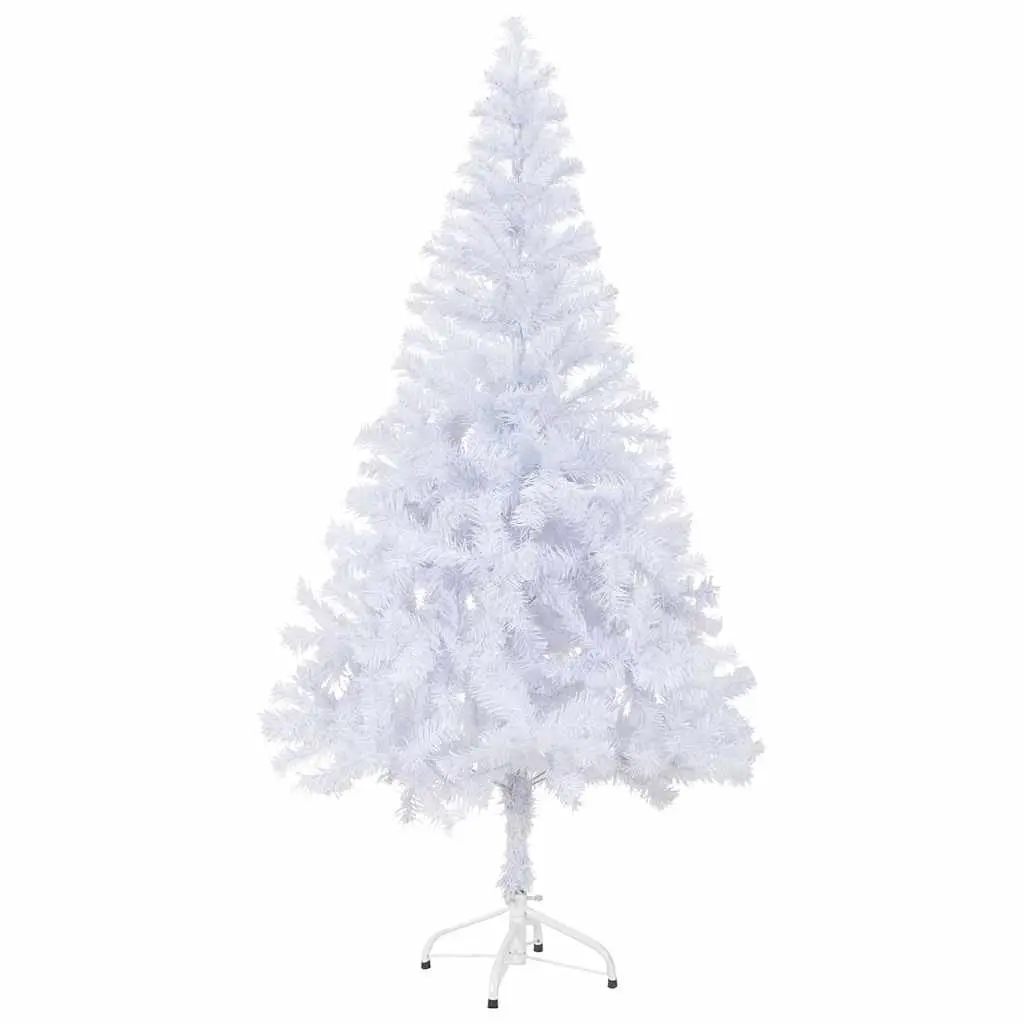 Artificial Christmas Tree Pre-lit 120cm White PVC 230 Branches Holiday Decor Indoor