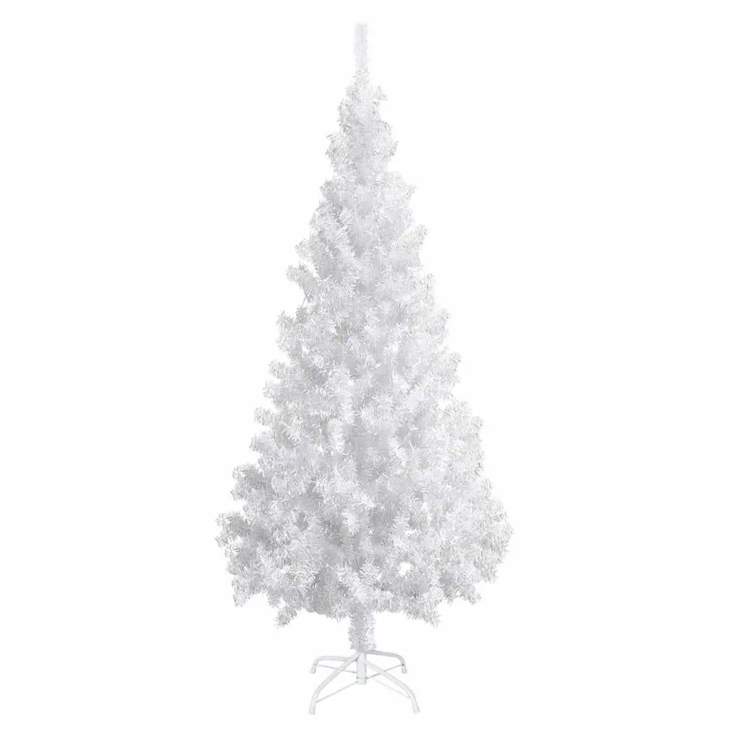 Artificial Pre-lit Christmas Tree White 180cm 620 Branches Indoor Seasonal Decor