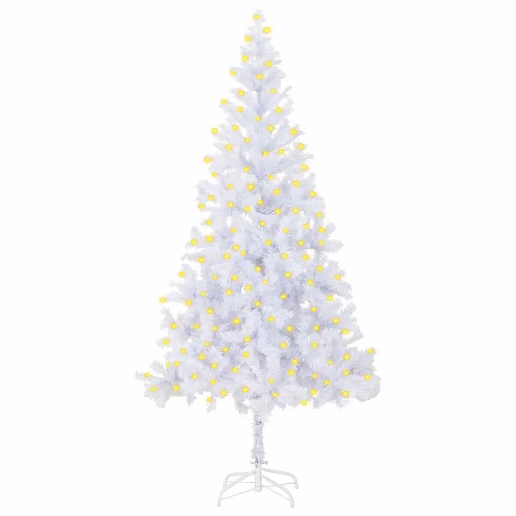 White Artificial Pre-lit Christmas Tree 210cm 910 Branch Tips Indoor Holiday