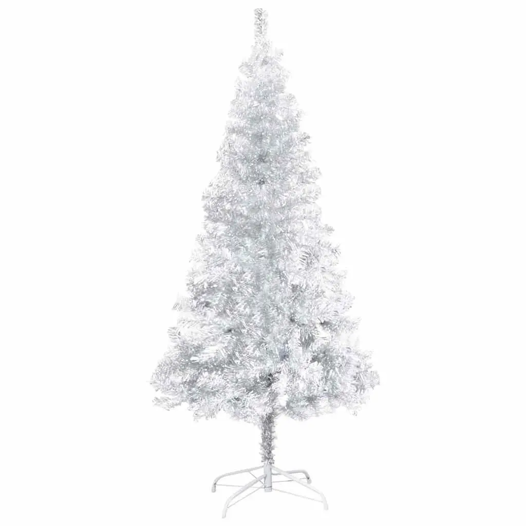 Artificial Pre-lit Christmas Tree Silver 120cm with Stand LED Lights Holiday