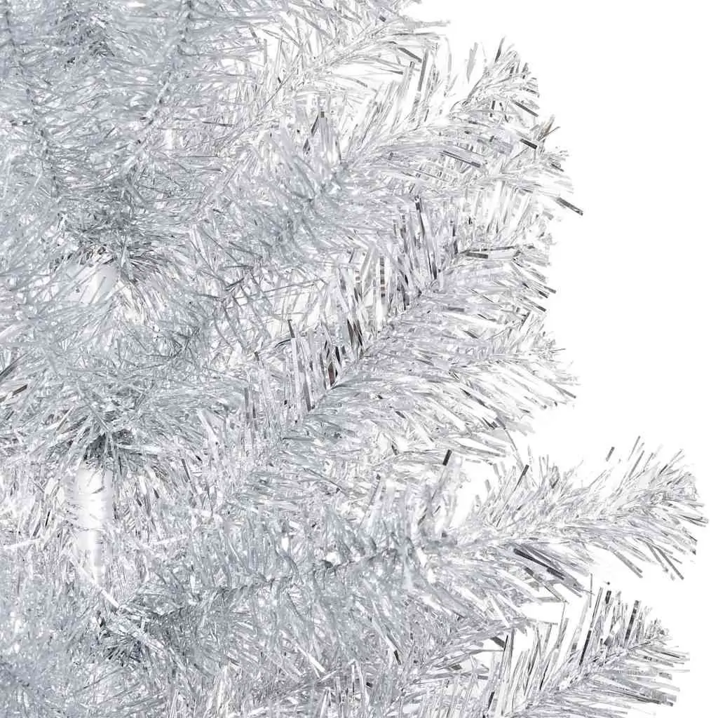 Artificial Pre-lit Christmas Tree Silver 120cm with Stand LED Lights Holiday