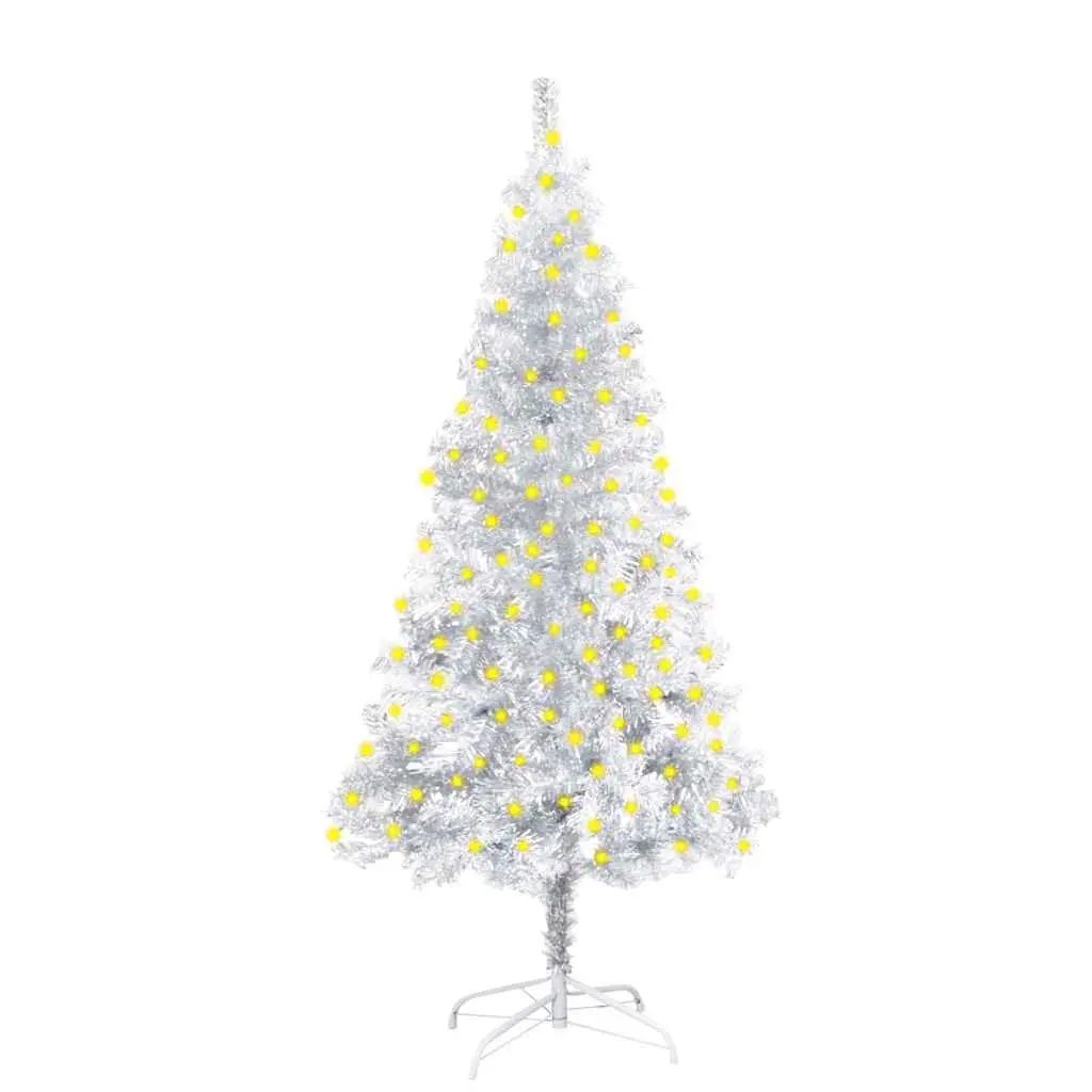 Artificial Christmas Tree Pre-lit LED Lights 150 cm Silver