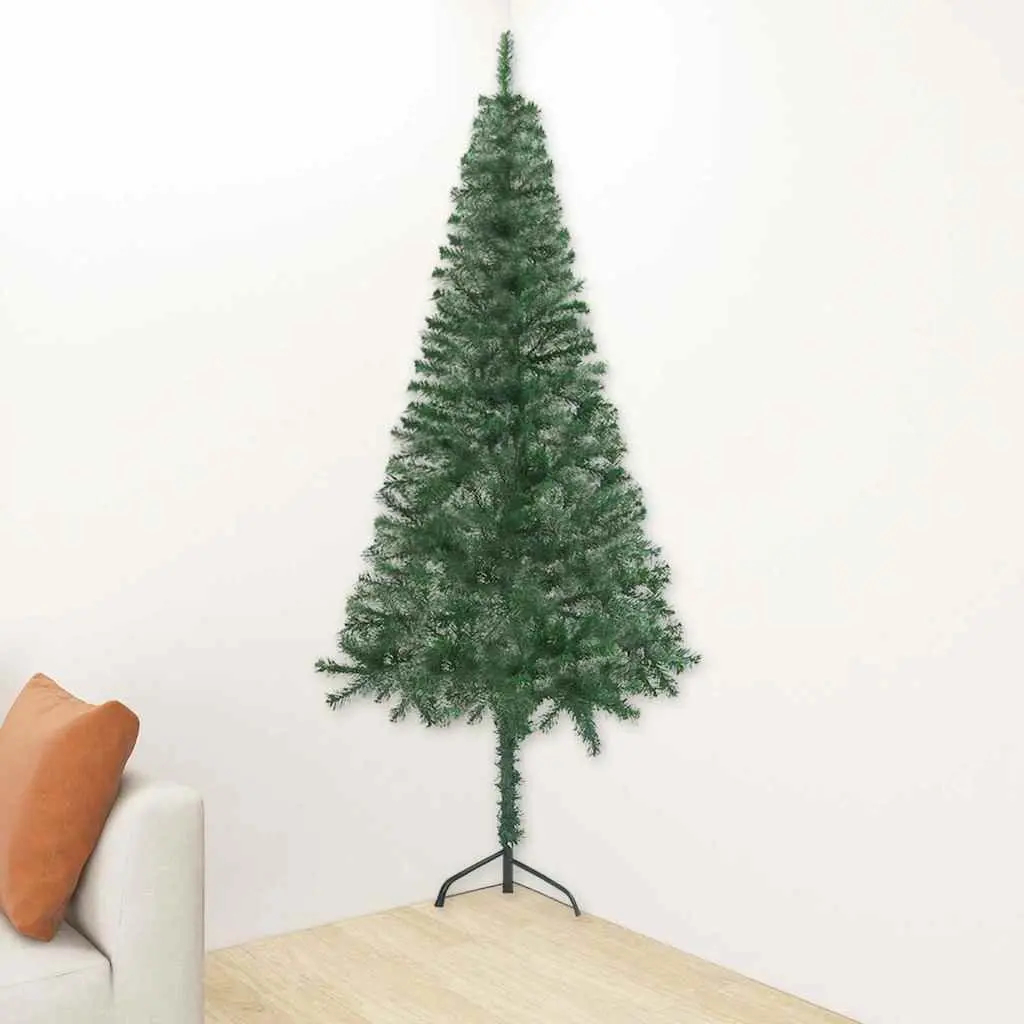 Corner Artificial Pre-lit Christmas Tree Green 180cm LED Lights Holiday