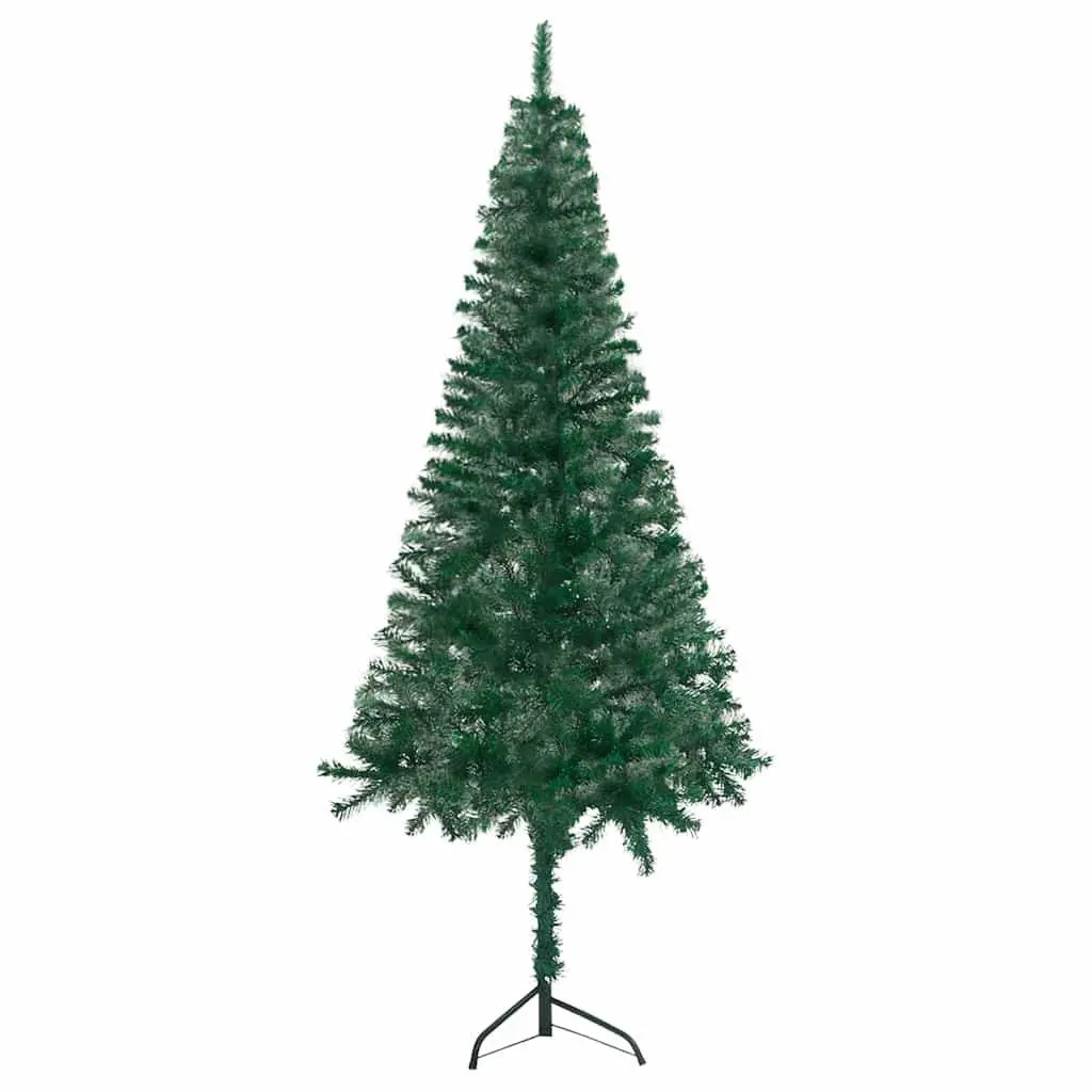 Corner Artificial Pre-lit Christmas Tree Green 180cm LED Lights Holiday
