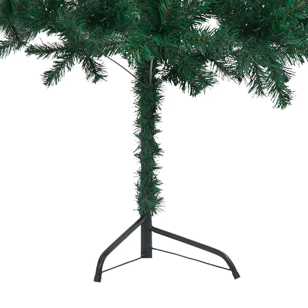 Corner Artificial Pre-lit Christmas Tree Green 180cm LED Lights Holiday