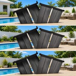 Solar Pool Heater Panel Set 6 pcs 80x620 cm Ground Roof Mounted Water Warmer