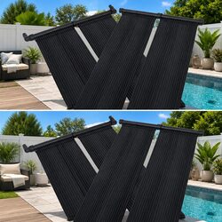 Solar Pool Heater Panel Set 4 pcs 80x310 cm Ground Roof Mounted Warm Water