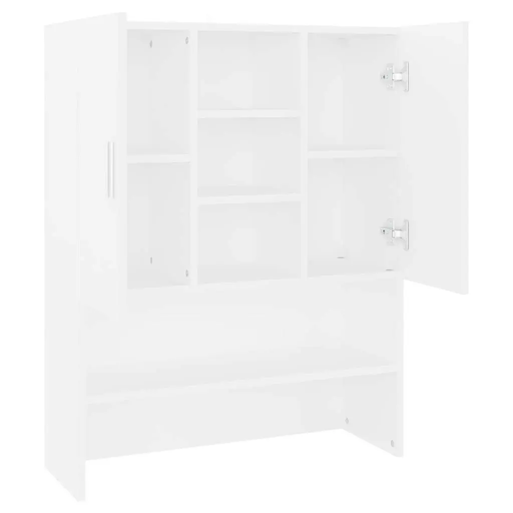 Washing Machine Cabinet White Storage Bathroom Laundry Room Organizer