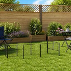 Dog Kennel 7m² Outdoor Pet Enclosure Steel Wire Mesh Run Play Area Lockable Door