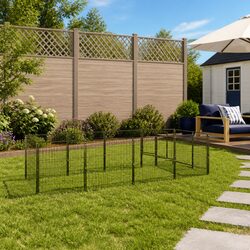 Dog Kennel 9 m² Outdoor Pet Enclosure Steel Wire Mesh Run Play Area