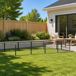 Dog Kennel Run Enclosure 12 m² Outdoor Exercise Pen Steel Mesh Cage Play Area