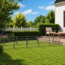 Dog Kennel Outdoor Play Pen Large Steel Wire Mesh Pet Enclosure Silver