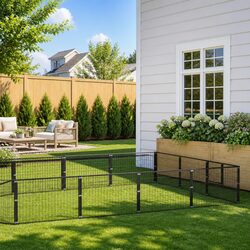 Dog Kennel 27 m² Outdoor Pet Enclosure Steel Wire Mesh Cage Run Play Area