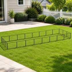 Dog Kennel Outdoor Play Pen Steel Wire Mesh Large Exercise Enclosure Run 24m²