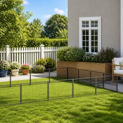 Dog Kennel 20 m² Outdoor Pet Enclosure Steel Wire Mesh Play Run Exercise Cage