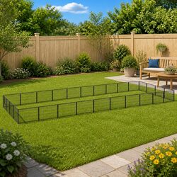 Dog Kennel Outdoor Pet Enclosure 40 m² Steel Wire Mesh Run Cage Exercise Space