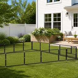 Dog Kennel Outdoor Pet Enclosure Steel Mesh Wire Large Exercise Play Run Pen