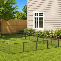 Dog Kennel 60m² Outdoor Pet Enclosure Steel Wire Mesh Run Lockable Door