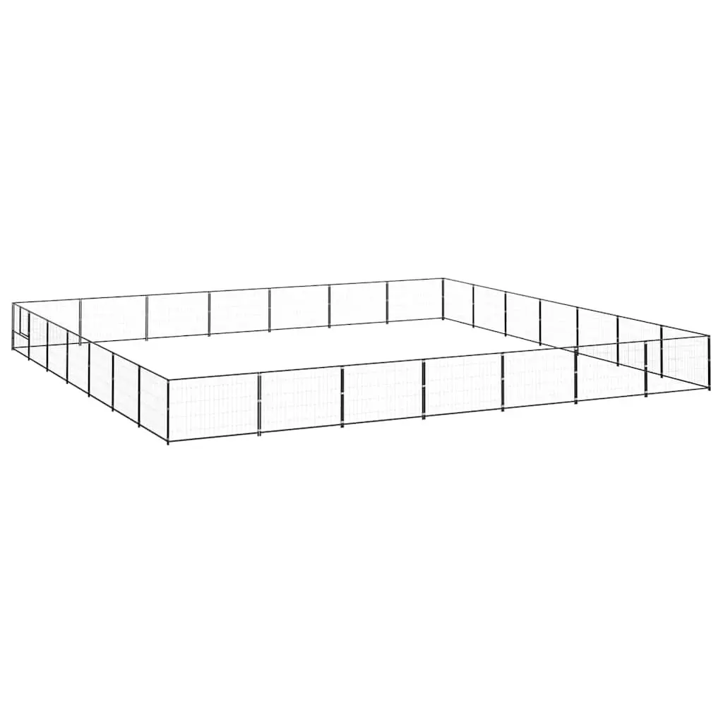 Dog Kennel Outdoor Steel Wire Mesh Exercise Run Playpen Large Black