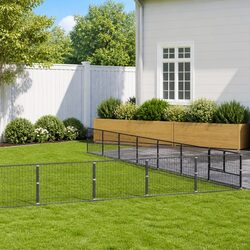 Dog Kennel Outdoor Run Large Exercise Cage Steel Wire Mesh Enclosure Play Pen