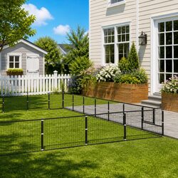 Dog Kennel Outdoor Pet Enclosure Steel Wire Mesh Cage Run Large Exercise Space